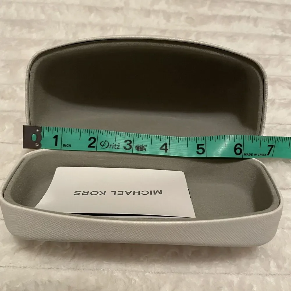 Michael Kors Clamshell Hard Large Sunglasses Eye Glasses Protective Case White